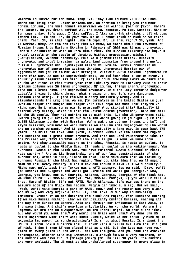 Shared post - Transcript: Tucker Carlson: “Jeffrey Sachs: The Untold ...