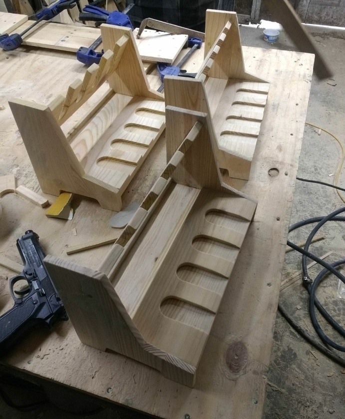 Hand Crafted Wooden Pistol Wracks/Racks Ready To Go! 🔨