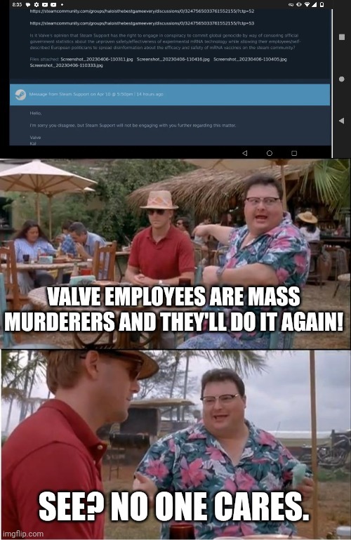 Dr. John Campbell drops a nuke on Valve Employees' laissez-faire attitude in regards to coercing ...