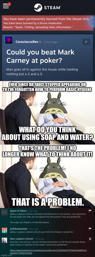Pictured: Valve employees after the COVID era sloganeering ended
