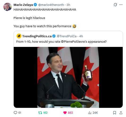 **Pierre Poilievre is quite funny!** Poking fun at the Carnage Liberals and evil collaborators while...