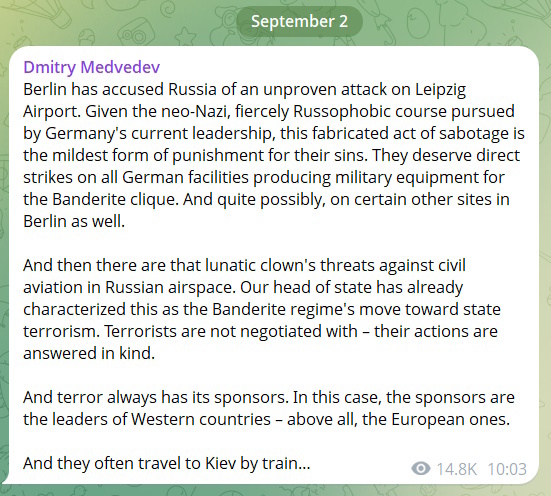 Medvedev train travel by nazis 