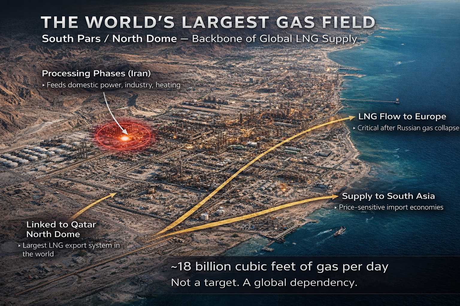 iran gas field hit