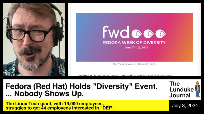 Shared post - Fedora (Red Hat) Holds Diversity Event. Nobody Shows Up.