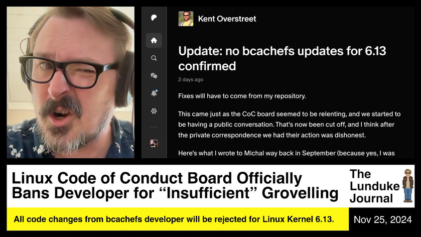 Shared post - Linux Code of Conduct Board Officially Bans Developer for ...