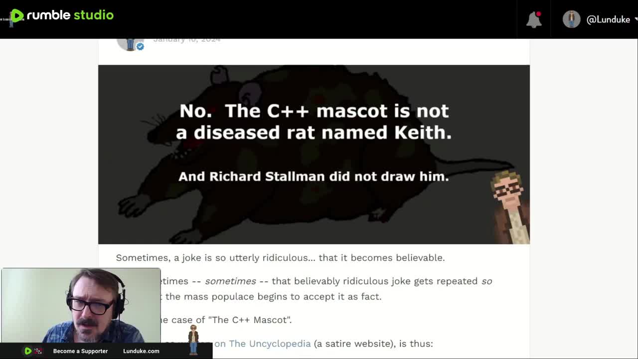 Shared post - No. The C++ Mascot is not a