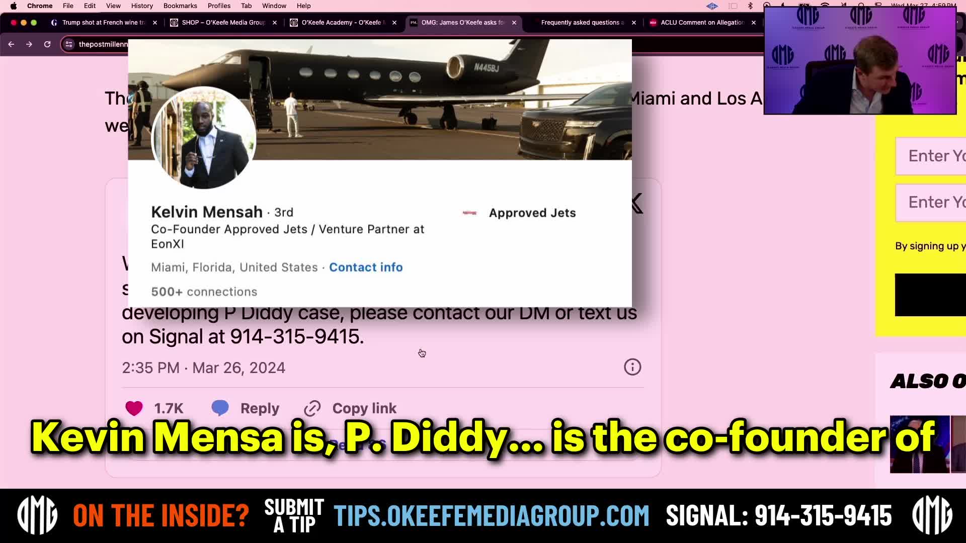 Shared post O'Keefe Calls Kelvin Mensah Who Was "Mentored" By P