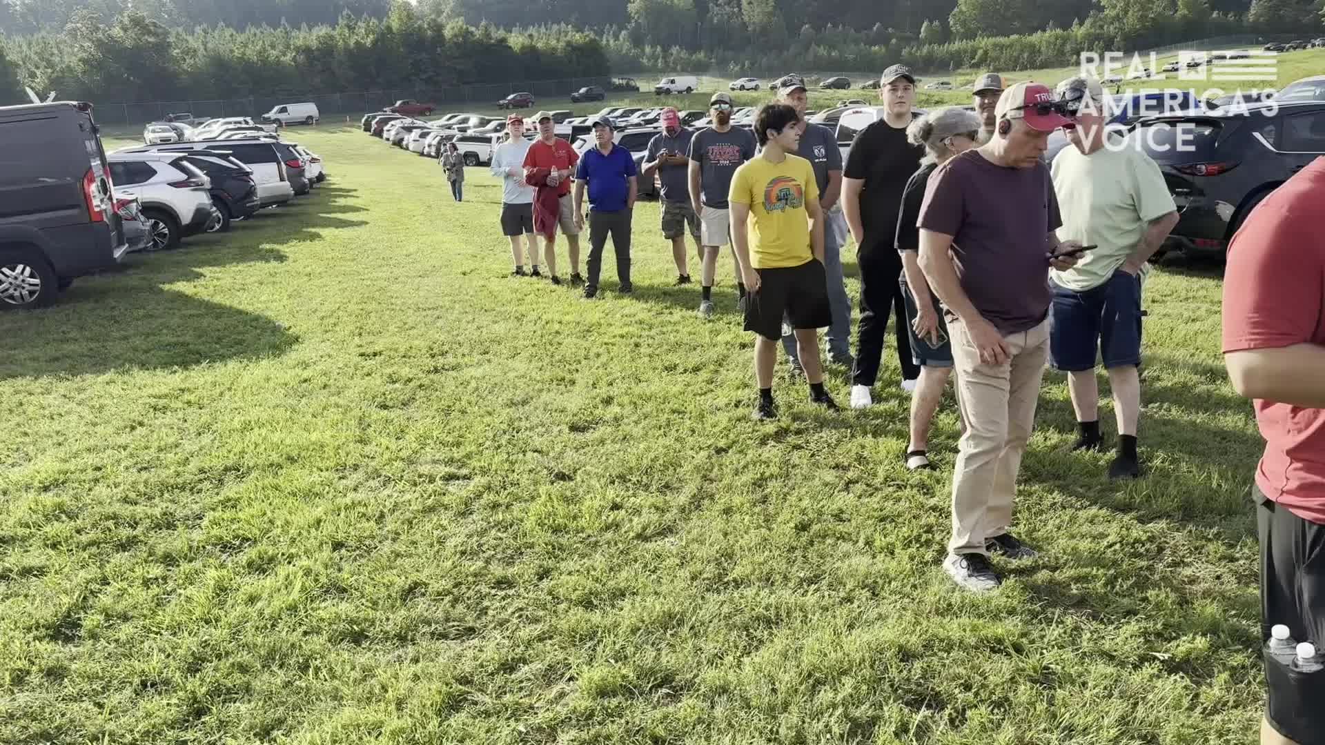 Shared post - FAST WALK THROUGH LINE AT TRUMP RALLY NC