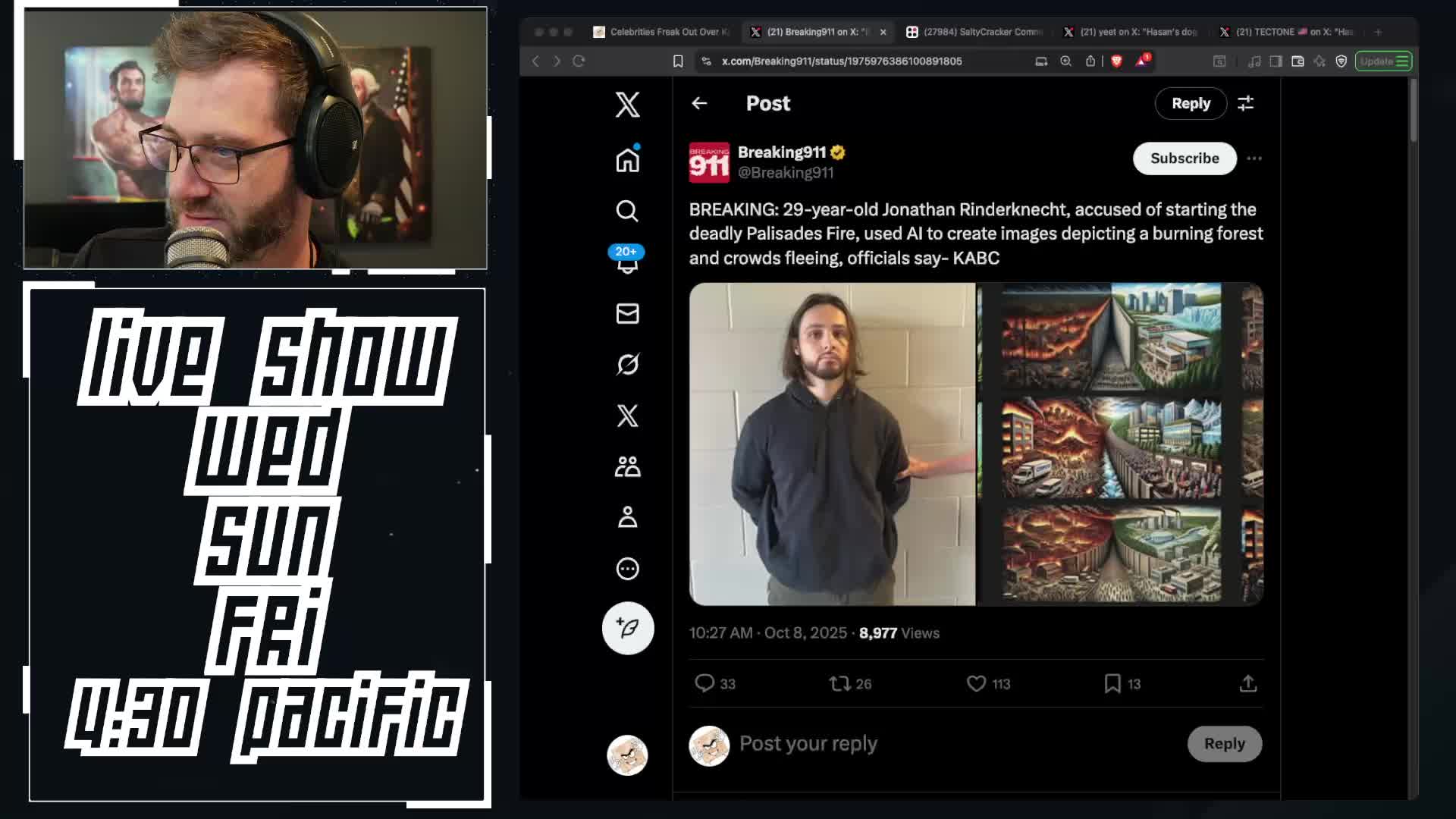 Jonathan Rinderknecht, accused of starting the deadly Palisades Fire