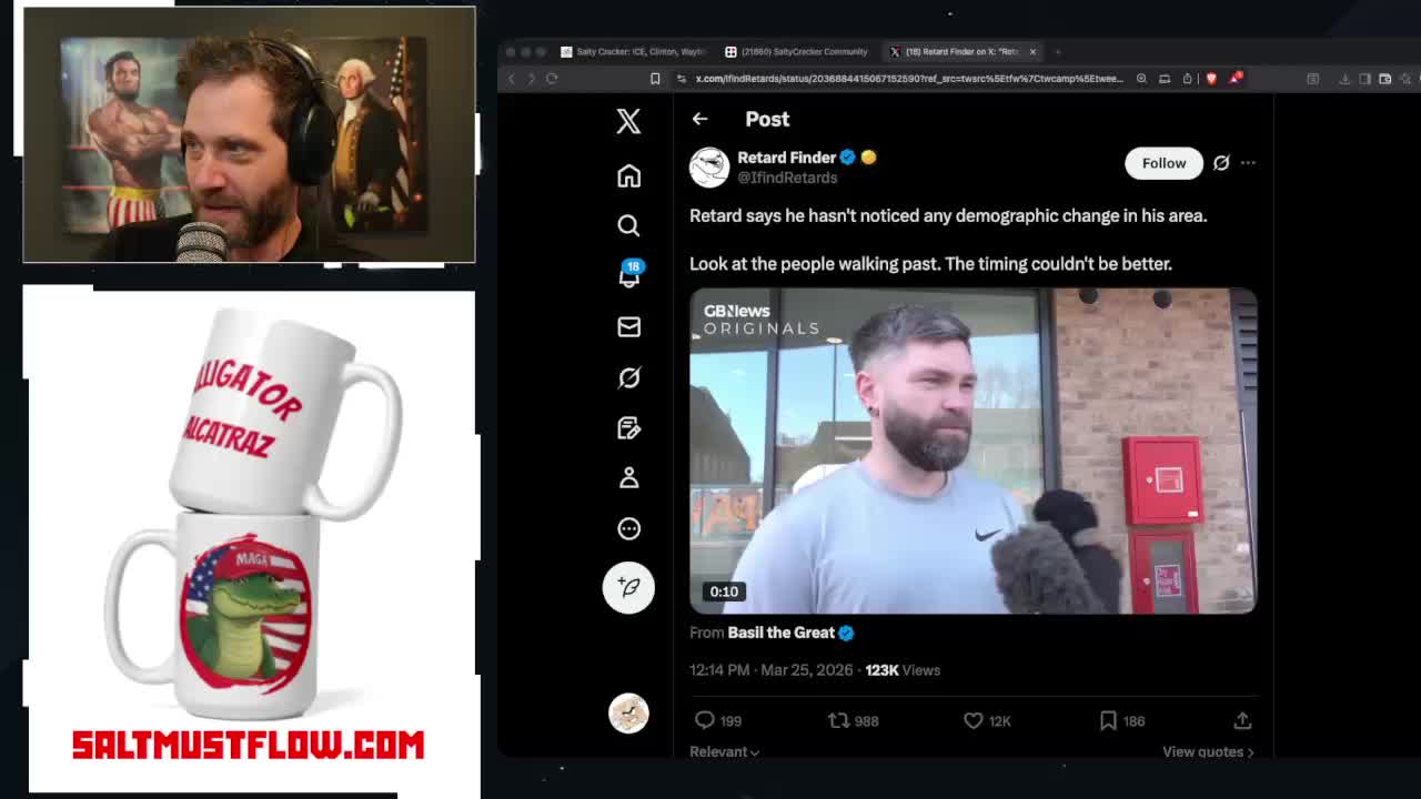 Lib Surrounded by Muslims hasn't Noticed any Demographic Change in his Area