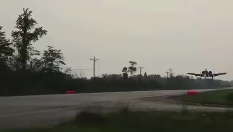 Shared post - A10 Warthog landing on a MI freeway. Why????